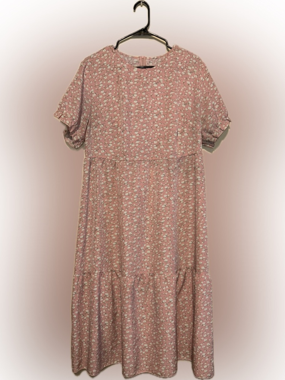 Women’s Dusty Rose Floral Midi Dress - Picture 2 of 6
